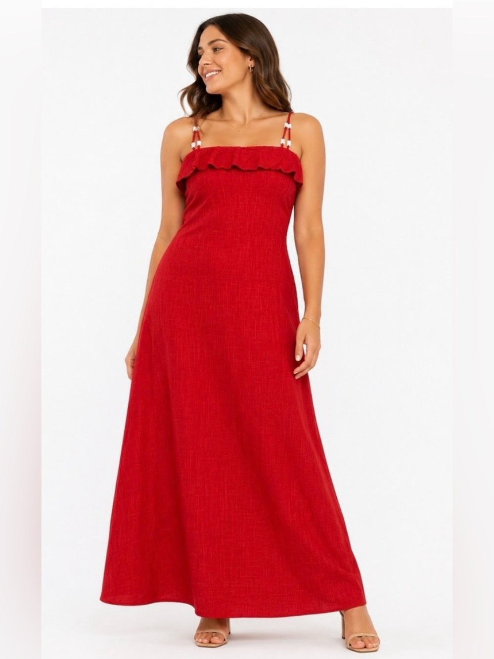 Abel the Label linen blend Maxi Dress